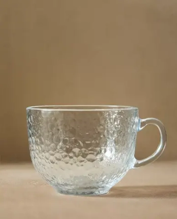 ZARA HOME КРУЖКА С РЕЛЬЕФНЫМ ДИЗАЙНОМ, ПРОЗРАЧНЫЙ