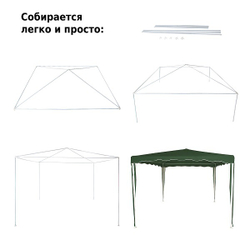 Тент садовый Green Glade 1023 3х3х2,5 полиэстер