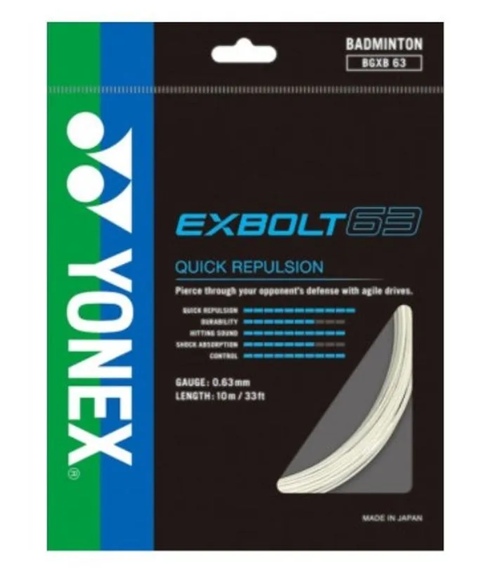 Струны для бадминтона Yonex Exbolt 63 (10 m) - white