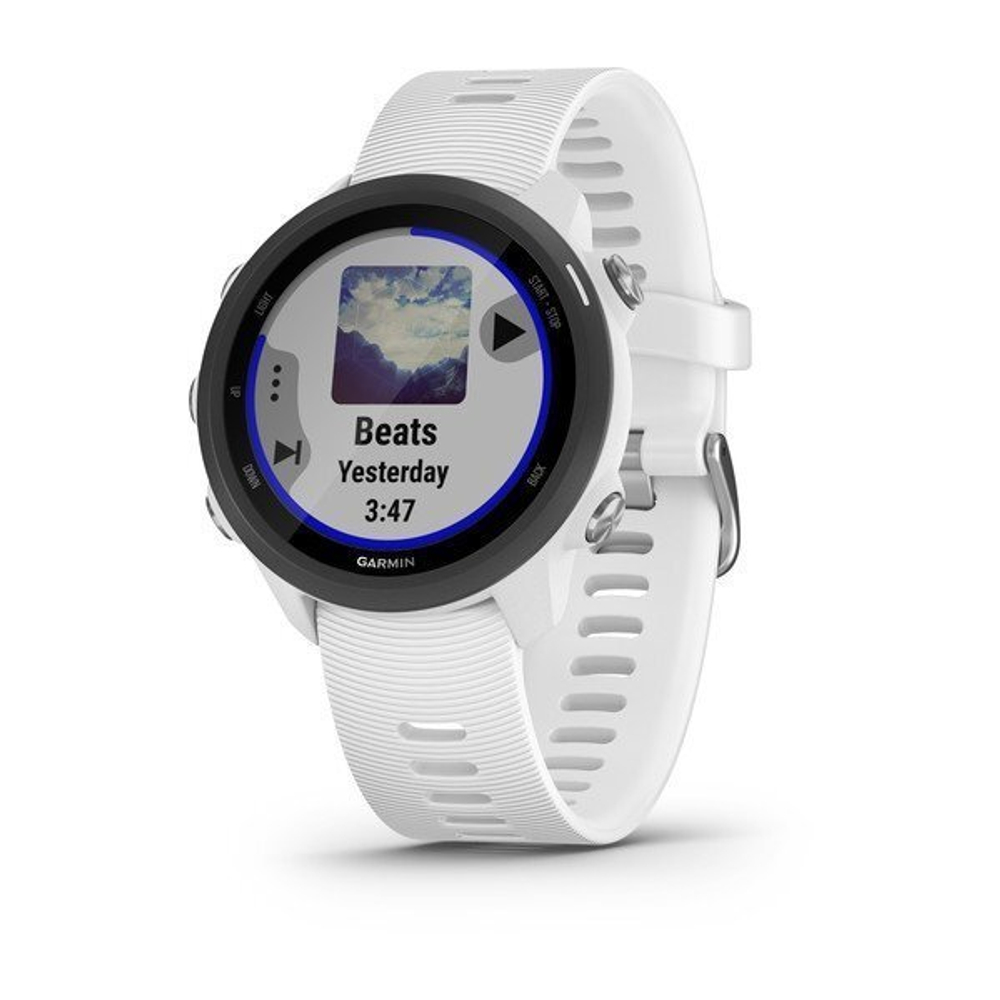 Часы Garmin Forerunner 245 Music белый с белым ремешком (010-02120-31)