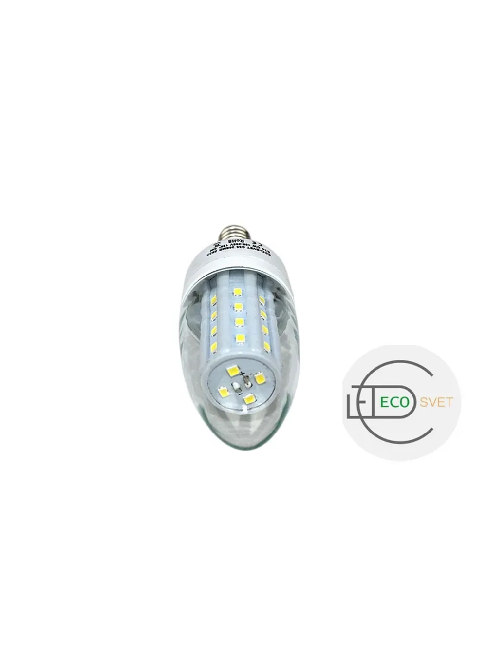 Светодиодная LED лампа C35 5W E14 тёпл 10шт