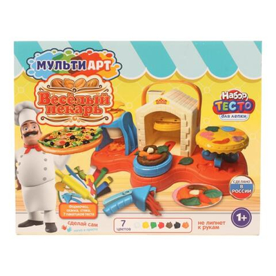 Набор с тестом для лепки и формочками "Веселый пекарь" 33см. PDSET-MAPECHPIZZA (Мультиарт)