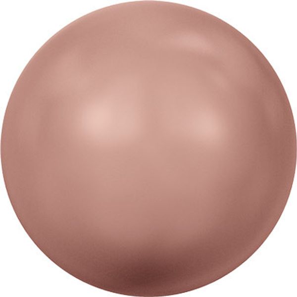 Бусины стекло (жемчуг) ⌀8 мм, 10 шт, персиковый (rose peach 674), 5810