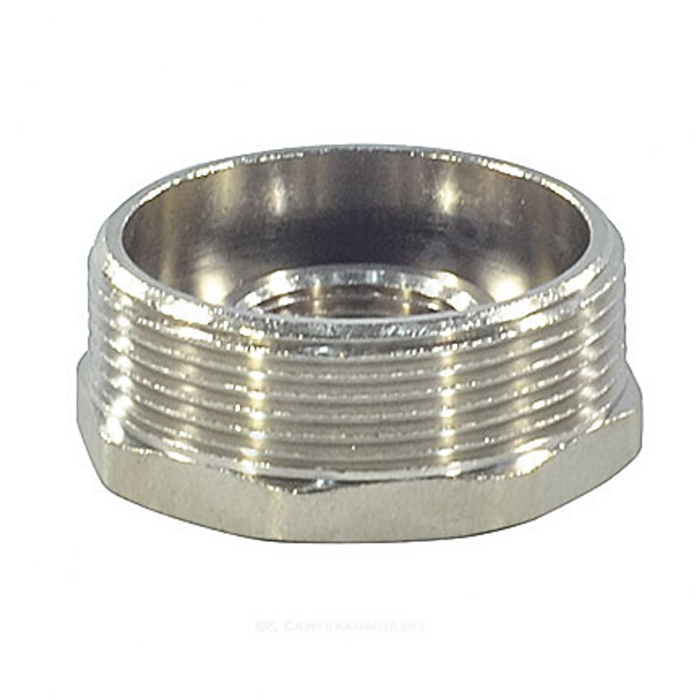 Футорка латунь никель Ду 50х25 (2"х1") НР/ВР SantechSystems