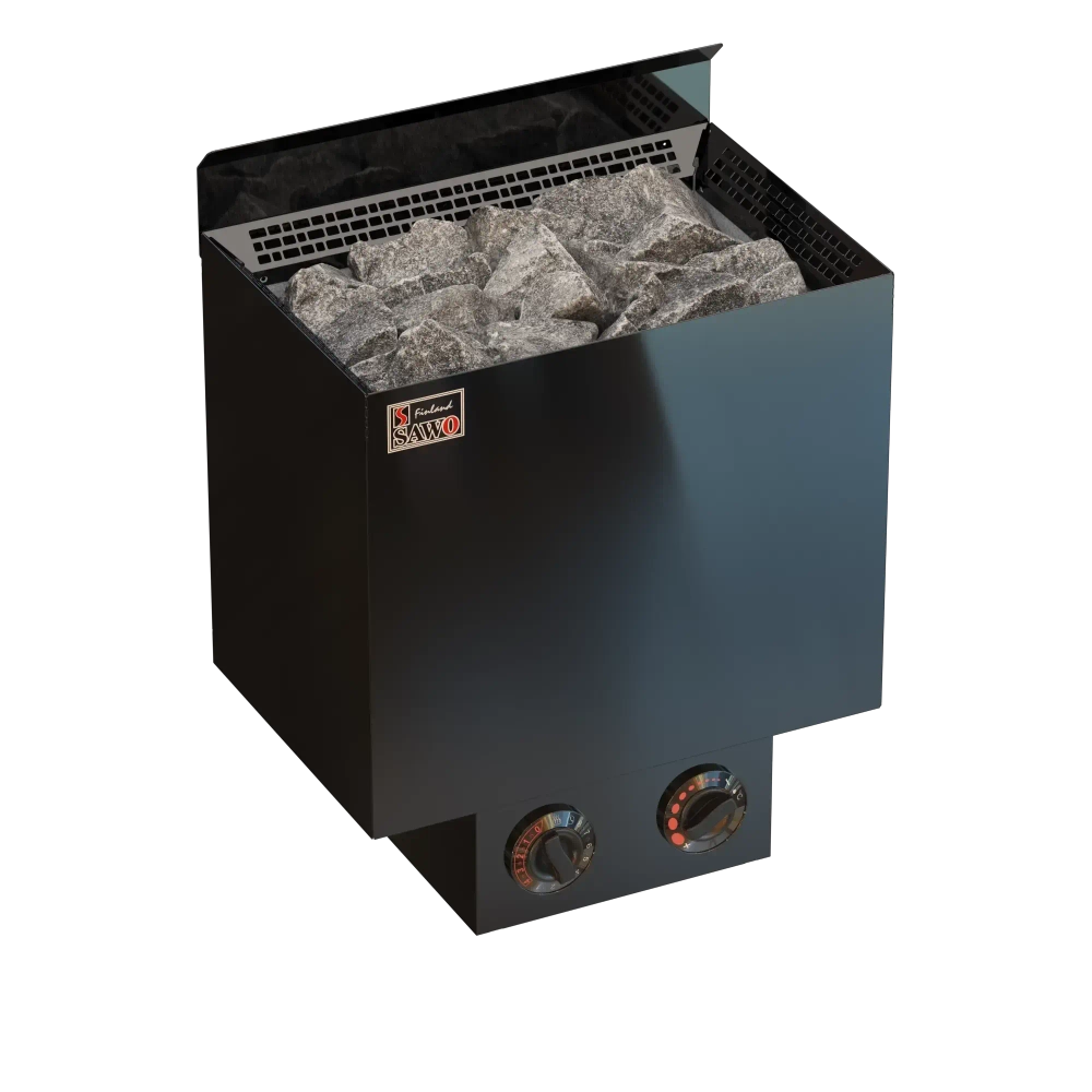 Электрическая печь SAWO NORDEX NRN-45NB-BL-Z-C (4,5 кВт, черная, внутри оцинковка, снаружи нержавейка, встроенный пульт)