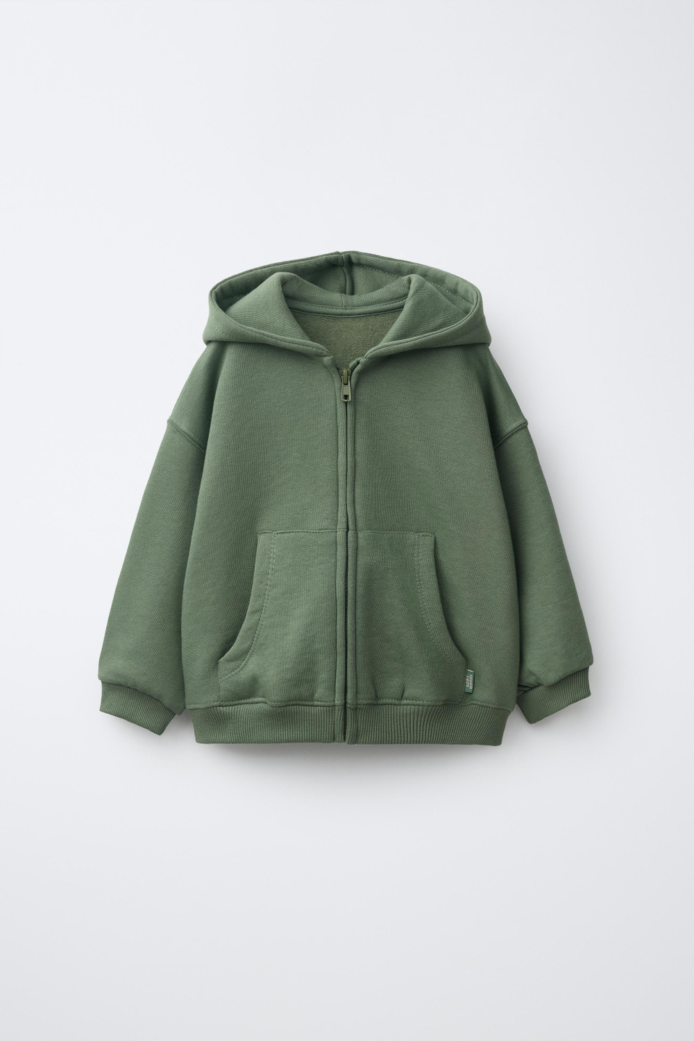 ZARA ХУДИ С МОЛНИЕЙ, МЯГКИЙ ЗЕЛЕНЫЙ