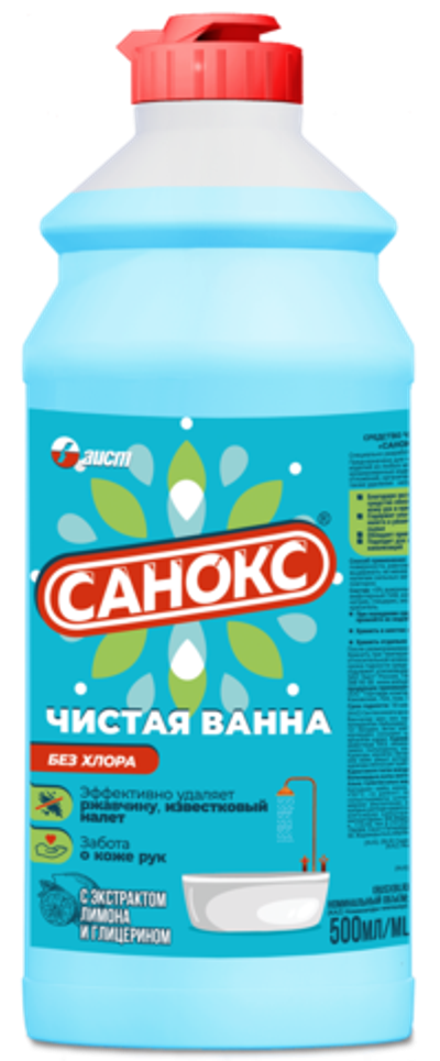 САНОКС Чистая Ванна ср-во для сантехники 500мл.