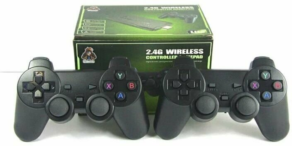 Портативная игровая консоль 2.4G Wireless Controllers Gamepad 64ГБ / Приставка M8 4K HD 10289 игр / Подключение к TV, контроллер для PS1/FC/GBA ретро