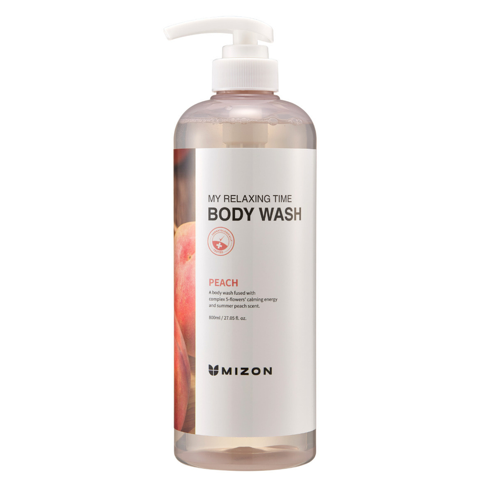 Гель для душа с экстрактом персика MIZON MY RELAXING TIME BODY WASH [PEACH]