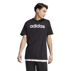 Мужское теннисное поло adidas LIN Singel Jersey T-Shirt Men - Black, White