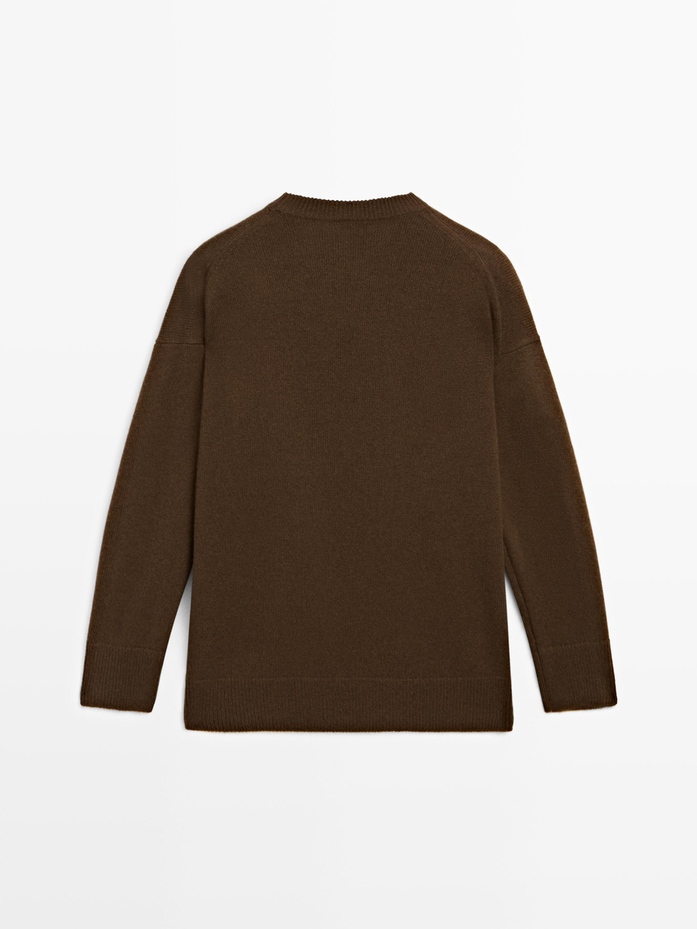 Massimo Dutti Джемпер оверсайз из 100% кашемира, тоффи