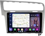 Магнитола для Volkswagen Golf 7 2012-2020 (рамка серебро) - FarCar S500-TS20 монитор 10.36" 2K QLED на Android 14, Быстрейшая, CarPlay, 4G SIM-слот