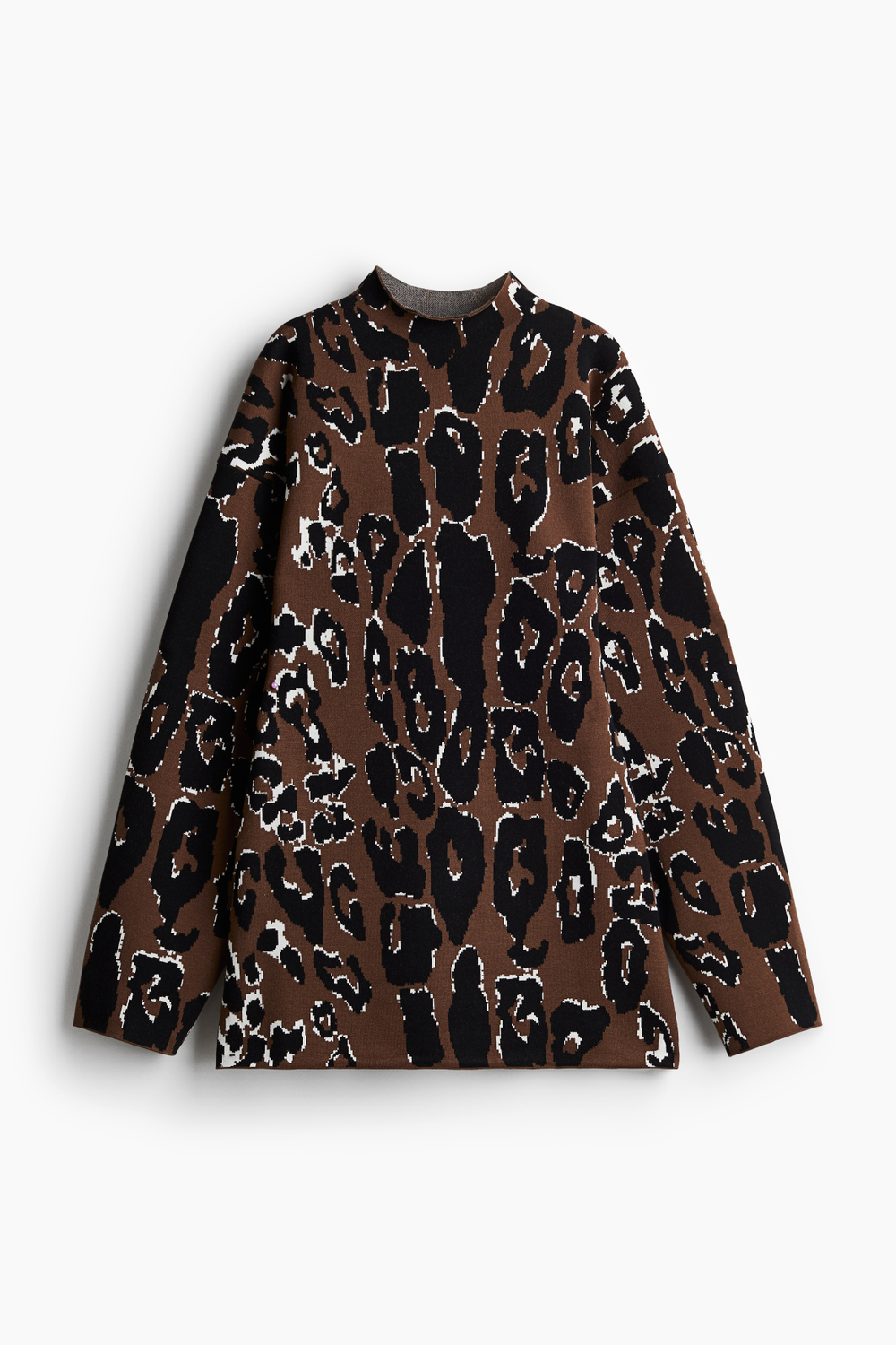Жаккардовый джемпер с полуворотником - H&M
