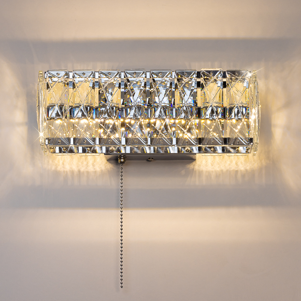 Citilux PALANT CL325312 LED Бра хрустальное с выключателем Хром