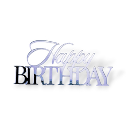 Топпер На Торец "Happy Birthday" 10см ТН6227 акрил