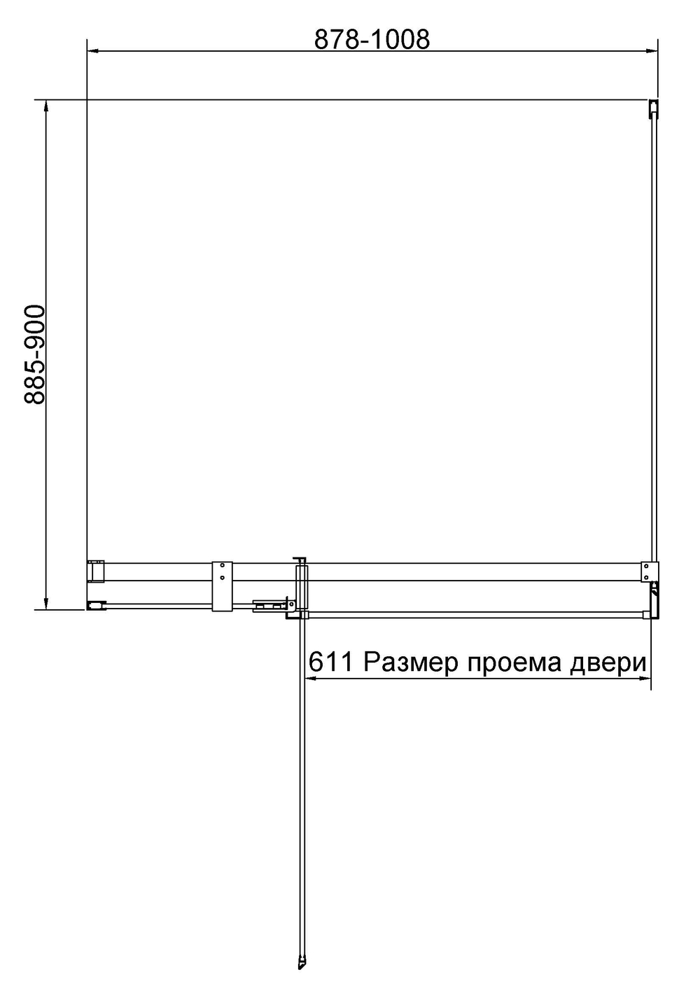 Душевой уголок Vincea Экстенза (Extenza) VSR-4EX901090CLG, 900/1000*900, брашированное золото, стекло прозрачное