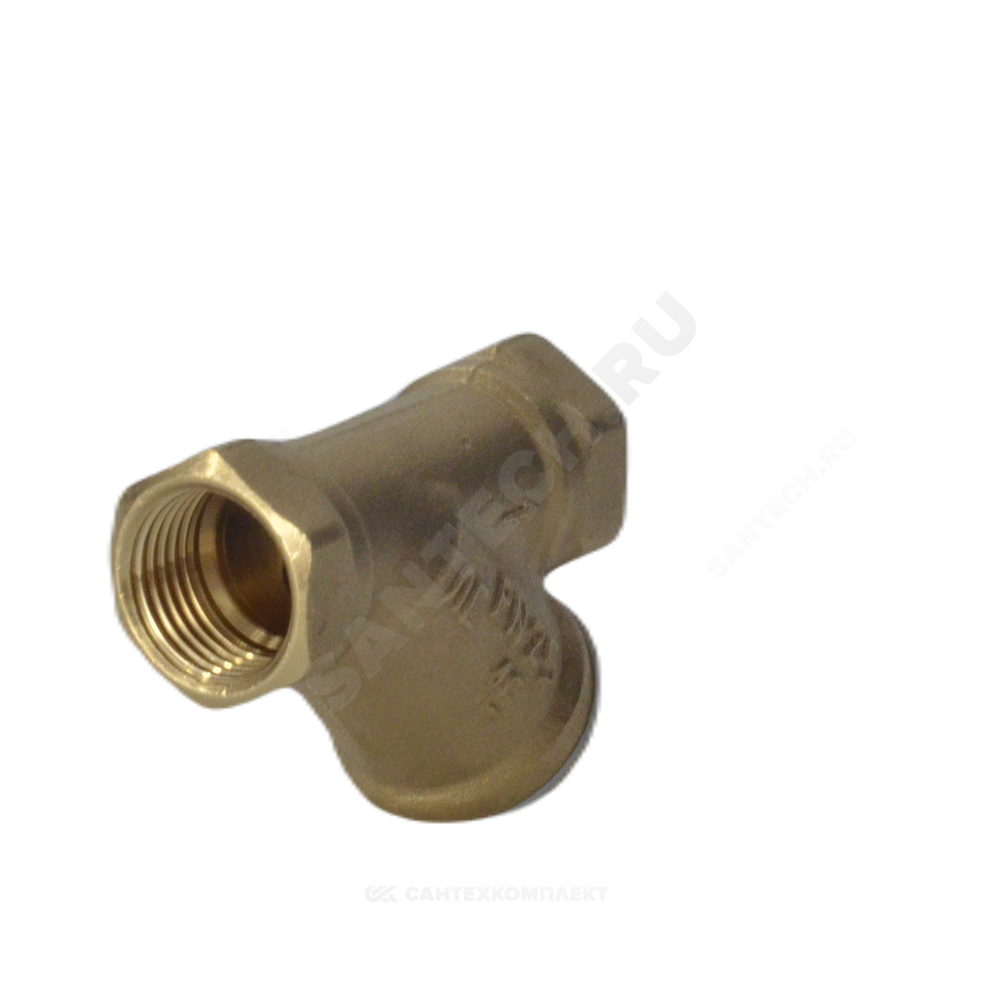 Фильтр сетчатый Y-образный латунь Ду 20 Ру25 Тмакс=150 oC 3/4" ВР 46Б5фт1 под пломбу VALFEX VF.192.L00.034
