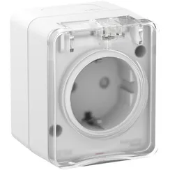 Розетка с крышкой IP54 Systeme Electric AtlasDesign Profi54 Белый ATN540145
