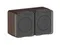 Розетка двойная с крышкой IP54 Systeme Electric AtlasDesign Profi54 Коричневый ATN546026