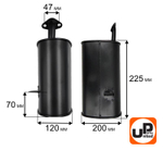 Глушитель для генератора мощностью 2 кВт UNITED PARTS 90-1096