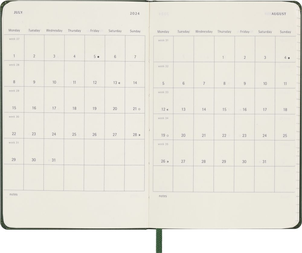 Еженедельник Moleskine WKNT Pocket (DHK1512WN2Y24) 4