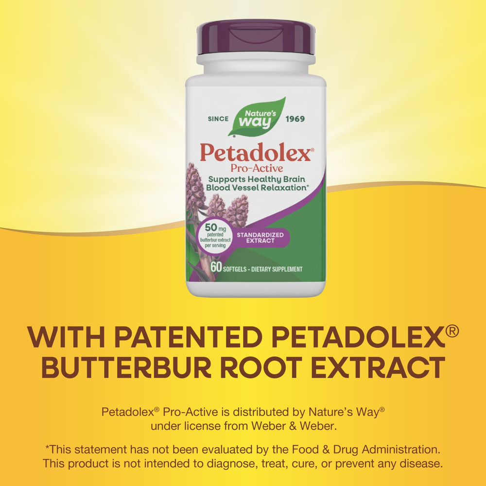 Nature's Way, Petadolex®, Pro-Active, 50 мг, 60 капсул