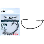 Крючок Офсетный Daiwa со спиралью Steez Worm Hook SS Screw Keeper -