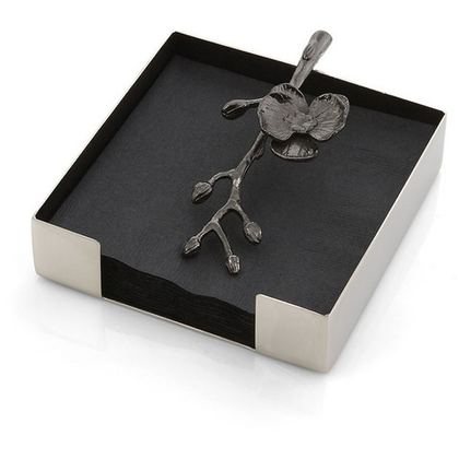 Подставка для салфеток 13см Michael Aram Чёрная орхидея
