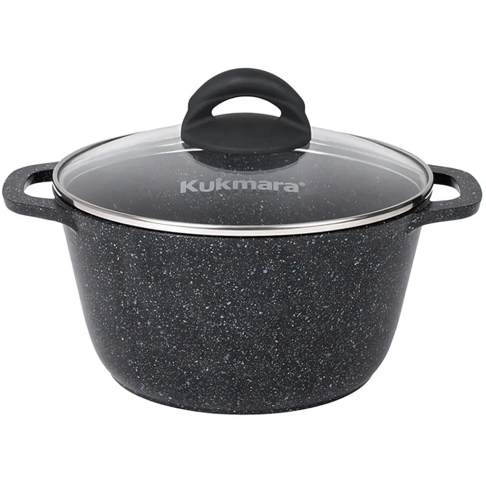 Кастрюля 2,5л «Granit»(black) со стеклянной крышкой кгч25а
