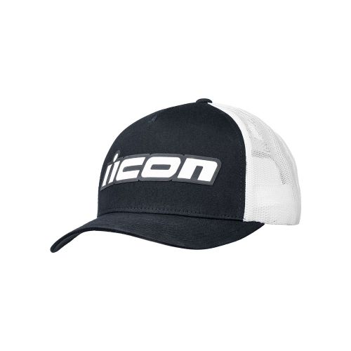 Купить Мотоодежда Бейсболка Icon Slant Hat / Черно-белый