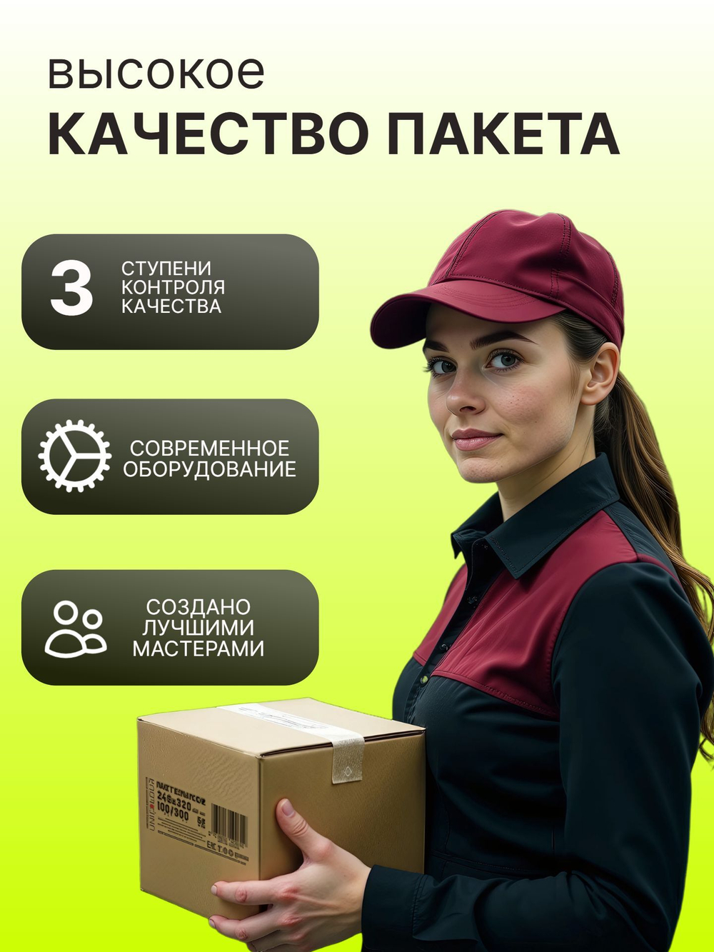 Пакет курьерский 240х320+40 мм, 50 мкм, без кармана, 500 шт/кор