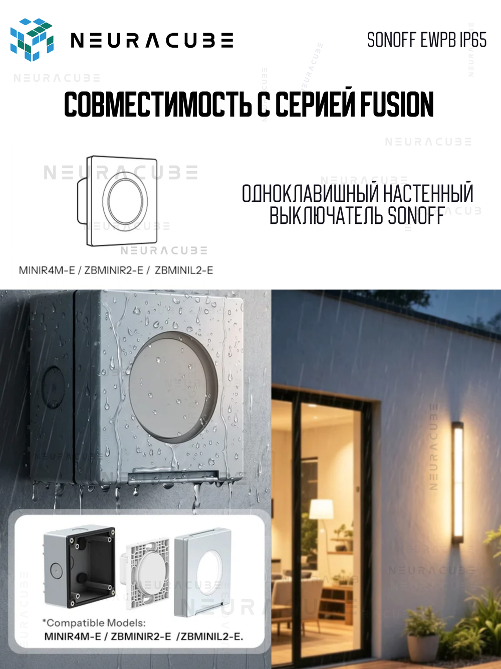 Уличный водонепроницаемый бокс SONOFF EWPB IP65