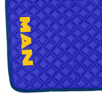 Ковры MAN TGA (автомат, механика), (экокожа, синий, синий кант, желтая вышивка)
