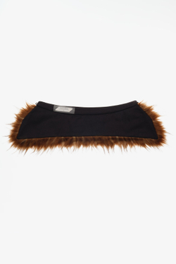 ZARA X JOHN GALLIANO ВОРОТНИК ИЗ ИСКУССТВЕННОГО МЕХА, КОРИЧНЕВЫЙ