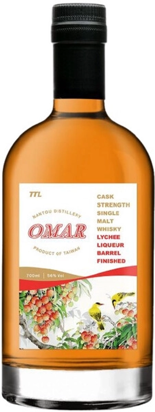 Виски Omar Cask Strength Single Malt Lychee Liqueur Barrel Finished, 0.7 л.