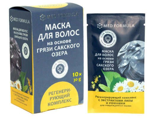 Маска для волос «Регенерирующий комплекс» с грязью Сакского озера, 30 г — Дом Природы