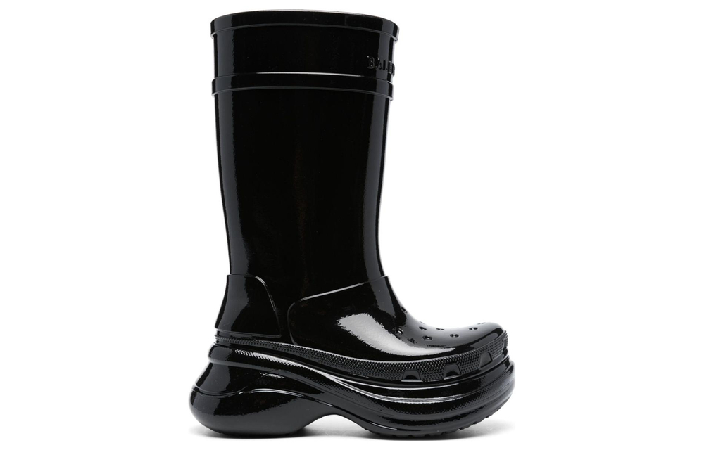 Balenciaga Crocs X Balenciaga Patent Finish Boots "Black" Women"s