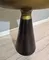 Стол журнальный Bell, Ø50х60 см, черное стекло, дерево, латунь