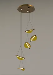 Светильник подвесной светодиодный NewRgy 20124MD-45 AMBER GLASS, 38 Вт, янтарный