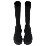 PRADA Monolith Knee High Boots 5.5cm Women"s Black