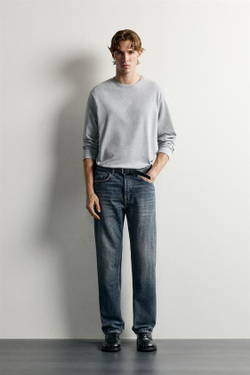 ZARA ДЖИНСЫ STRAIGHT LEG, СИНИЙ