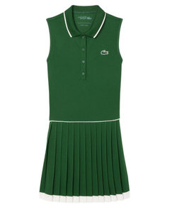 Теннисное платье Lacoste Ultra Dry Tennis Heritage - green/white