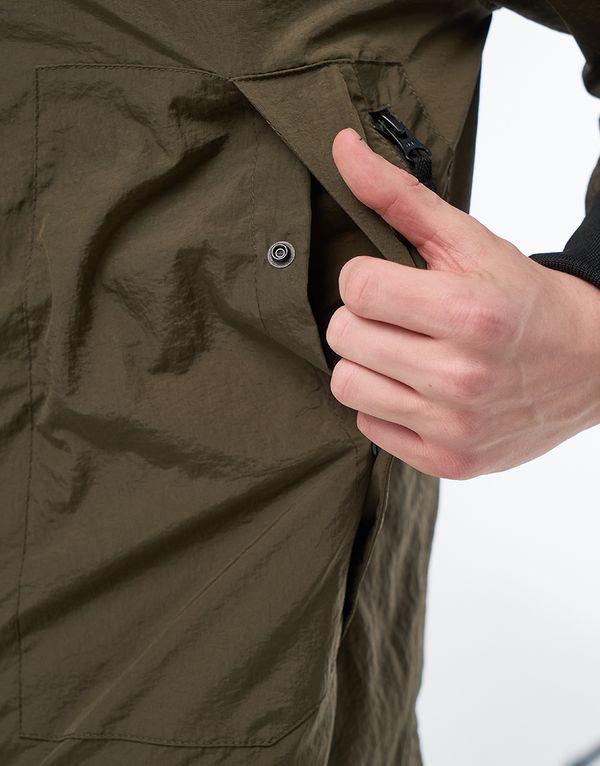 Ветровка We Don’t Care Crinkle Nylon Windrunner Jacket Khaki - фото 5