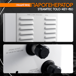 Steamtec TOLO KEY 150 - 15 кВт (стандартный модуль управления), парогенератор для хамама и турецкой бани