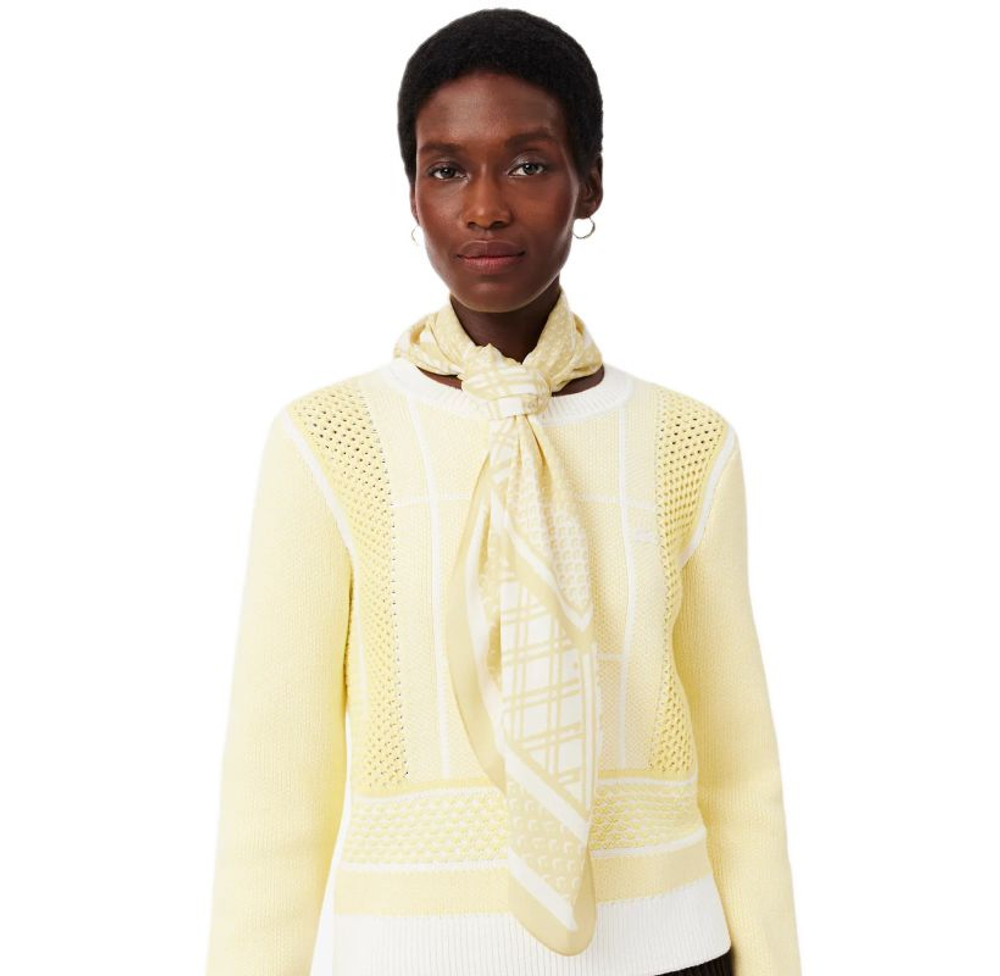 Теннисная бандана Lacoste Print Scarf — yellow/flour