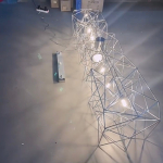 Pendant design lamp Etoile by Terzani Long (Silver)