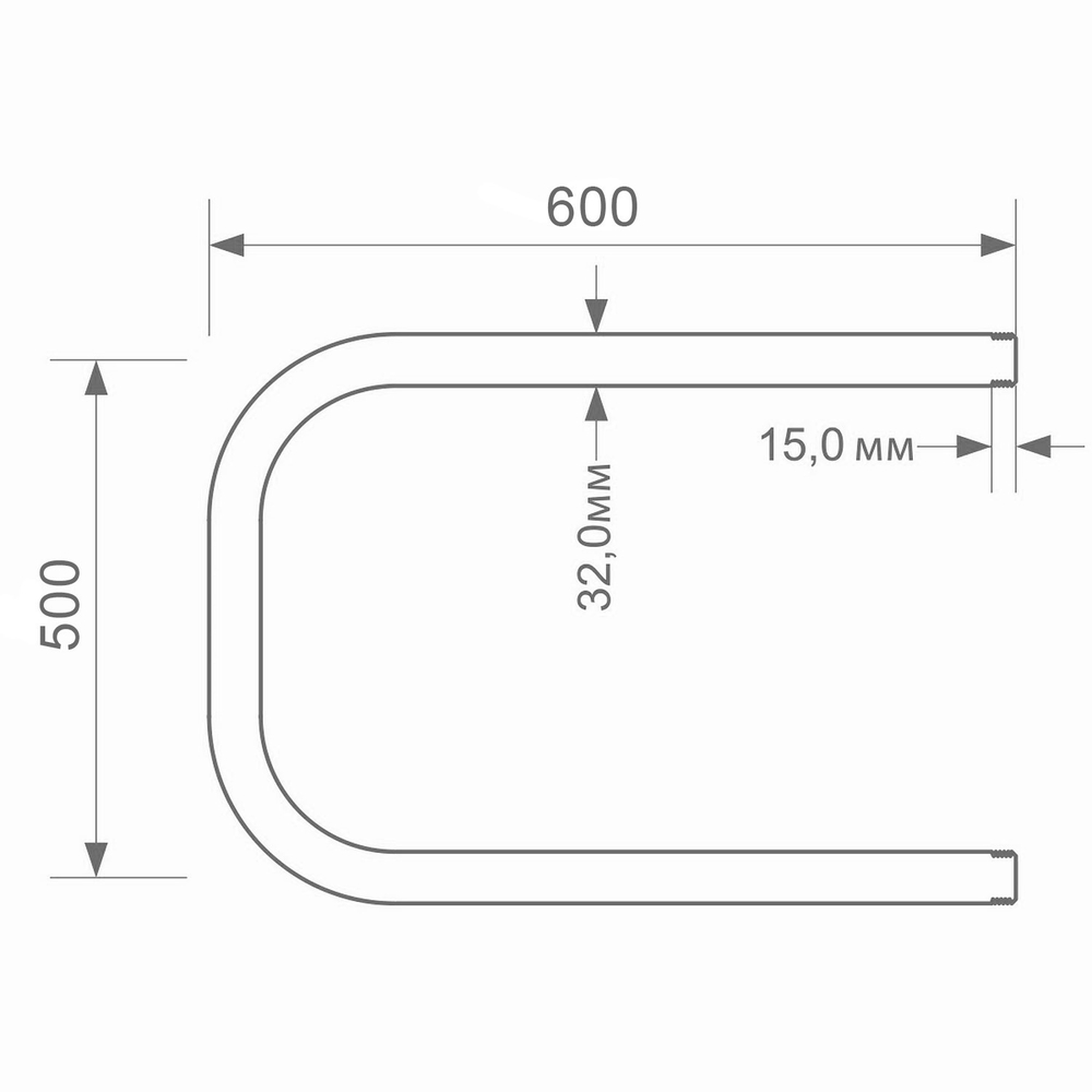 Полотенцесушитель MIXLINE СВОБОДА П/симпл п 50х60 1''