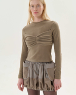 Флисовый лонгслив BEIGE