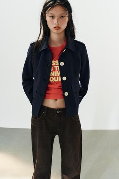 ДЖИНСЫ TRF С НИЗКОЙ ПОСАДКОЙ И ОТВОРОТАМИ — ZARA