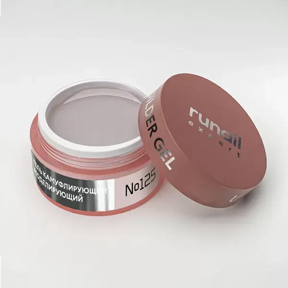 Runail Expert Гель моделирующий UV BUILDER GEL №125 приглушенно-бежевый, 15г банка